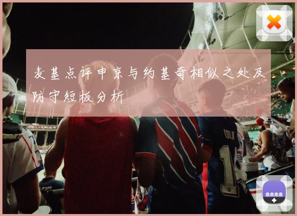 麦基点评申京与约基奇相似之处及防守短板分析